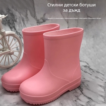 Детски дъждовни ботуши, водоустойчиви и антихлъзгави, за момчета и момичета, подходящи за училище