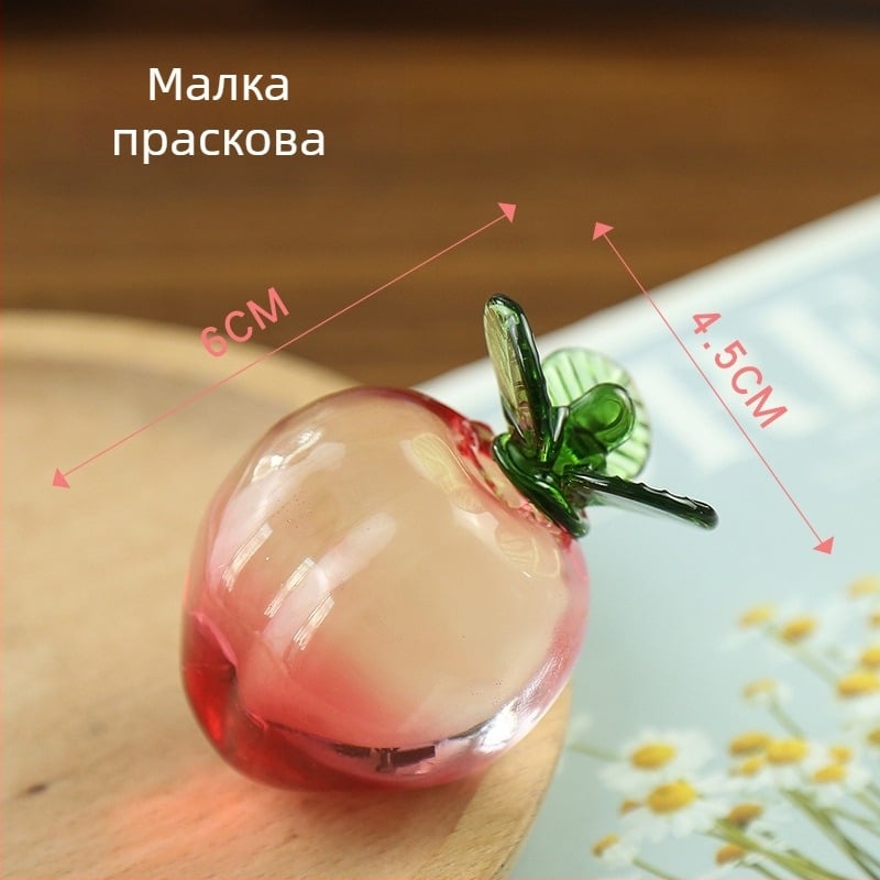 Кристално стъклено мини украшение за бюро и щанд – сватбен подарък