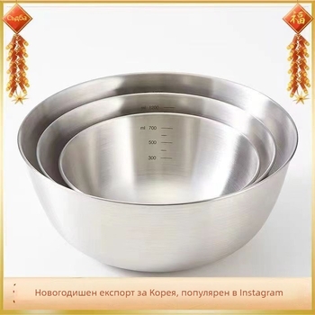 Неръждаеми стоманени купи с корейски стил за салати, студени нудели, оризови ястия, супи, рамен, паста и малатанг