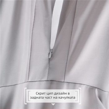 Дълга дамска защита от слънцето до коляното, Ice Silk материя, качулка, широка козирка, UV защита UPF50+, дишаща, бързосъхнеща.