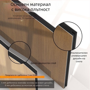 Интегрирана стенна ламперия от бамово влакно с дървен фурнир за интериорна декорация и хотелска фонова стена