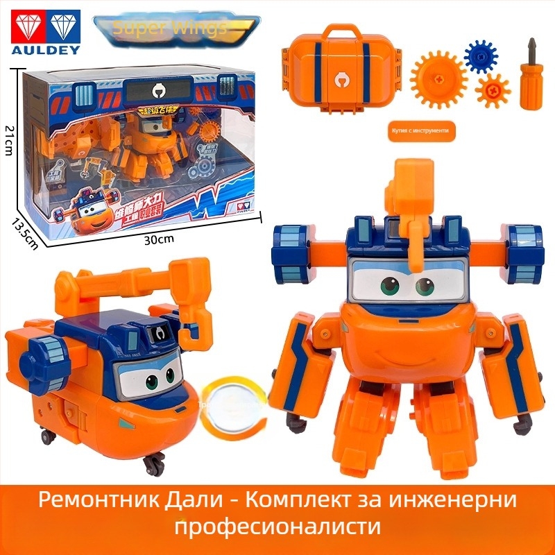 Super Wings преобразуваща се динозавър-робот играчка със звук и светлина