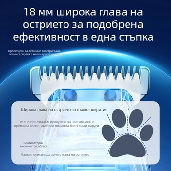 Нов международен електрически подстригвач за домашни любимци, за подрязване на косми по лапите на котки и кучета, нисък шум, осветление