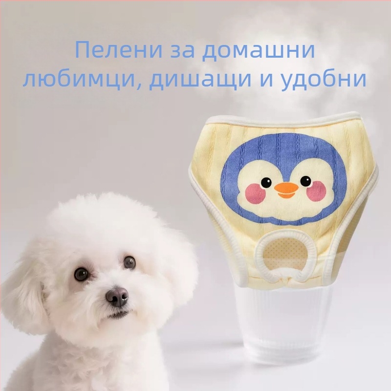 Панталони за кучета по време на цикъл и подложки за грижа за женския период