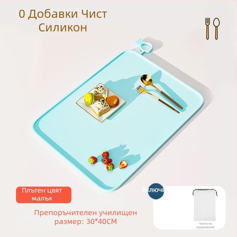 Силиконова подложка за хранене за първи клас, 40×60 см, водоустойчива и устойчива на мазнини, карикатурен дизайн, хранителен клас