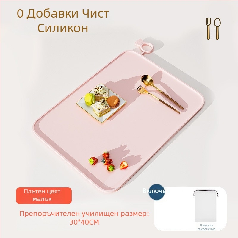 Силиконова подложка за хранене за първи клас, 40×60 см, водоустойчива и устойчива на мазнини, карикатурен дизайн, хранителен клас