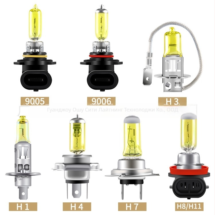 55W 12V халогенна фарова крушка за H4, H7, H1, H11, 9005/9006, стъклена