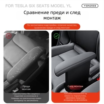 Силиконов протектор за подлакътника на втория ред в шестместния Tesla Model Y