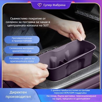 Силиконова подложка за чаши за централната конзола Xiaomi Su7Yu7 – противохлъзваща, ударопоглъщаща, износоустойчива защита за автомобил