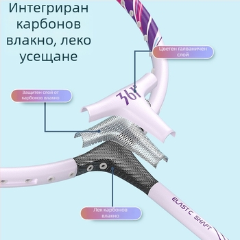 Комплект за бадминтон: две ракети, три топки и чанта; ултра-леки ракети от Oxford плат за атакуващ стил за открити спортове