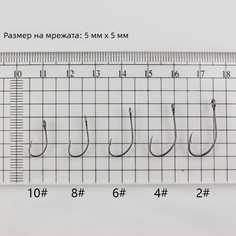 8001 Luya — единична кука с тънка лента и блестяща ламела, риболов в река, кука с голямо око и пръстен за Mandarin fish