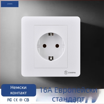 Zanpai 86-тип скрит бял контактен панел, 16A, германски/европейски стил