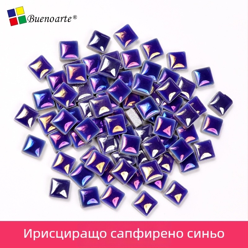DIY керамични мозайки - 1 см неравни фрагменти, ръчна изработка, глазирани, златни, сребърни и цветни