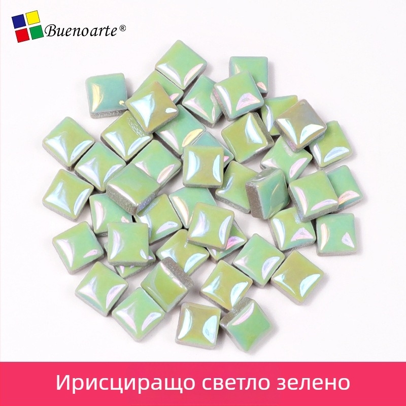 DIY керамични мозайки - 1 см неравни фрагменти, ръчна изработка, глазирани, златни, сребърни и цветни