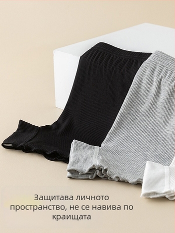 Детски памучни долнища за момичета с вградени шортове за дискретност, 2-в-1, лятна тънка версия