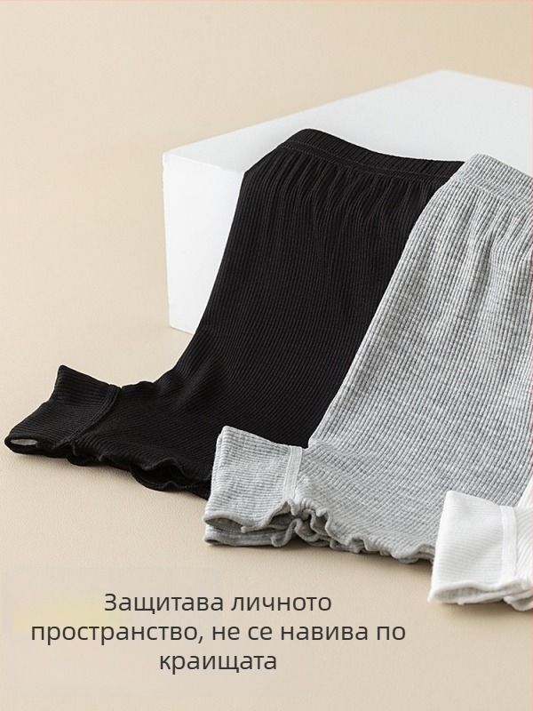 Детски памучни долнища за момичета с вградени шортове за дискретност, 2-в-1, лятна тънка версия