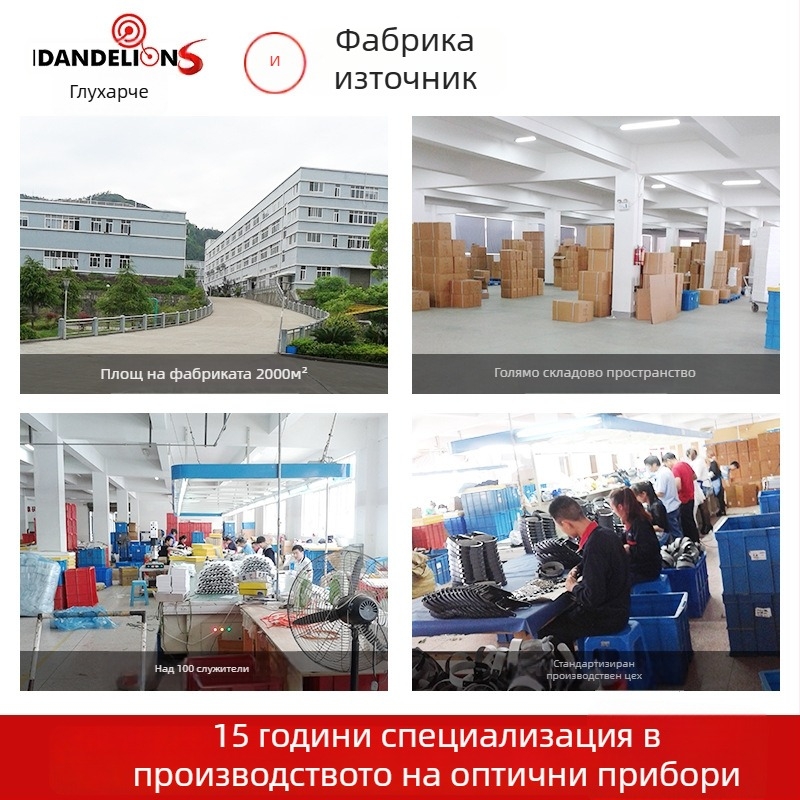 Beileshi Лупа за глава с LED осветление за ремонт на часовници, четири комплекта лещи