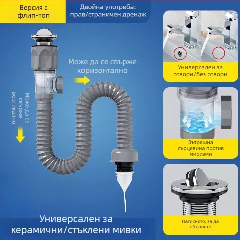 Пластмасови дренажни фитинги за мивка – защита срещу миризми и насекоми
