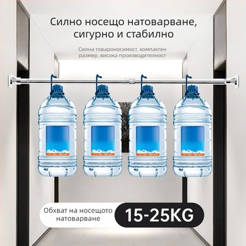 Телескопична пръчка от неръждаема стомана с обновена основа за окачване на душ завеси, завеси за врати, пръчки за гардероб и сушене на дрехи