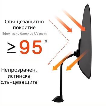 Автомобилен слънцезащитен щит с вакуумна чашка за странични прозорци, термоизолационна завеса