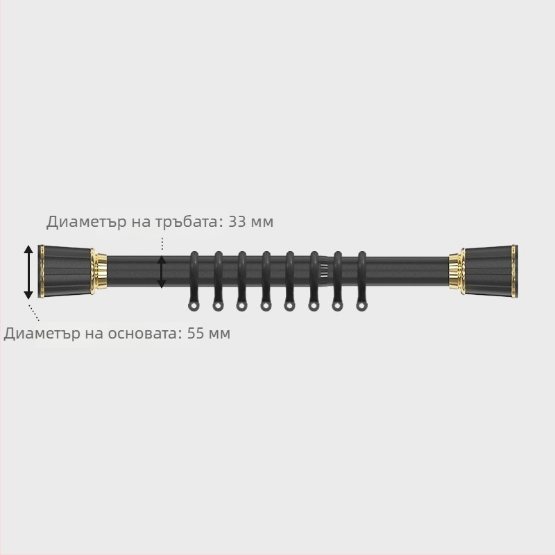 Безпробна завесна пръчка за баня и врата, телескопична алуминиева пръчка за спалня и гардероб, сушене на дрехи, закачалка