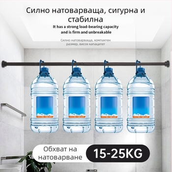 Телескопична пръчка от неръждаема стомана – завеси за баня, за врати и гардероб