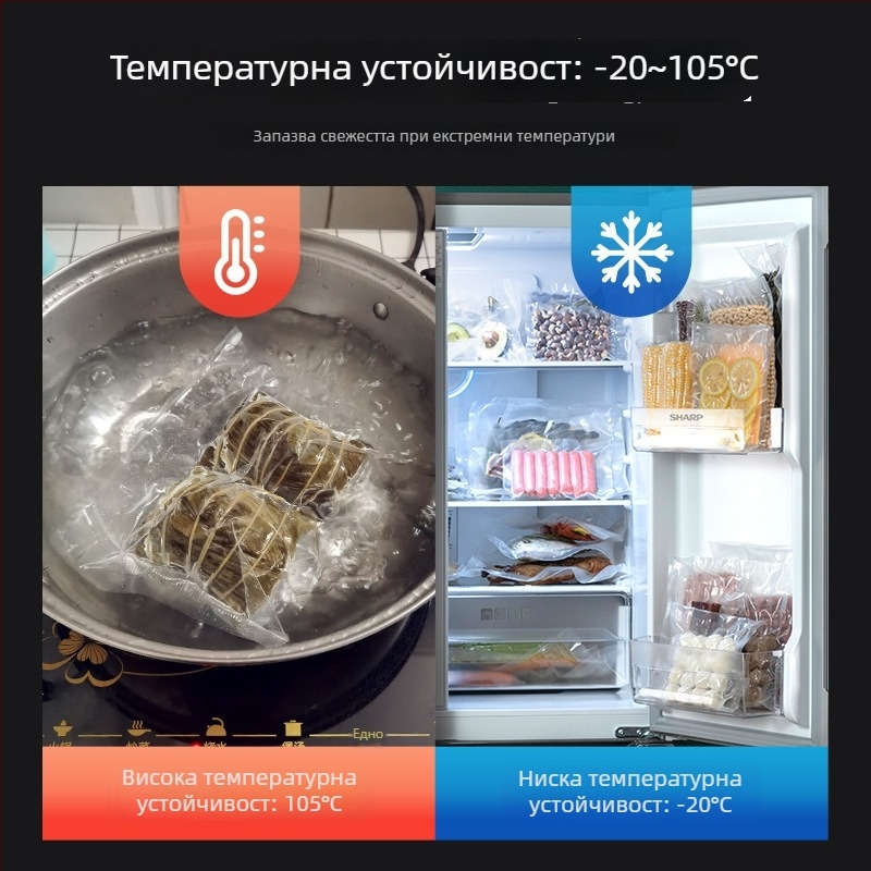 Вакуумен запечатвач с мрежеста текстура за опаковъчни чанти от хранителен клас, предназначен за търговска употреба, удебелен пластмасов материал, компресионно запечатване (Sea Cucumbers)