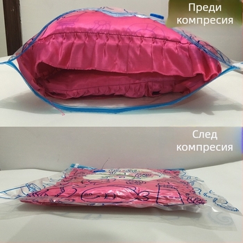 Вакуумна компресионна чанта за съхранение на завивки и пухено яке, чанта за опаковане на плюшени играчки — удебелена, прахозащитна вакуумна чанта
