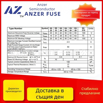 Шотки диод, SMT повърхностен монтаж, SS24, 2A 40V, в корпуси SMA, SMAF и SMB, маркировка SS24/SK24