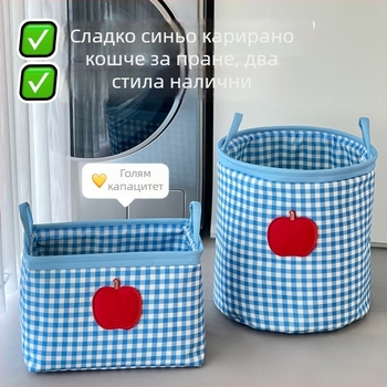 Кош за пране за баня, сладък дизайн, сгъваем, с голям капацитет, домашна употреба, памучно ленено платно