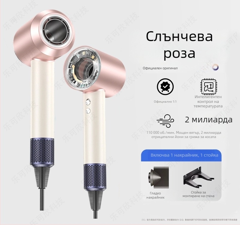 Сешоар с високоскоростен въздух за салони и домашна употреба, силен въздушен поток, отрицателни йони и 1600 W