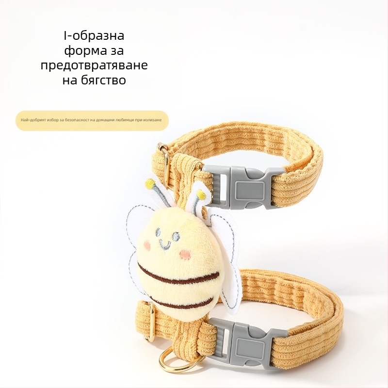В наличност: котешка каишка с анти-избягване и регулируема жилетка за разходки, стил I-образен дизайн