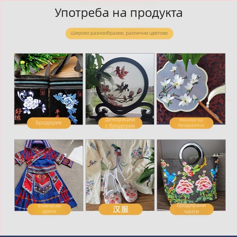 Полиестерова нишка за бродерия за машини, подходяща за текстил и облекло