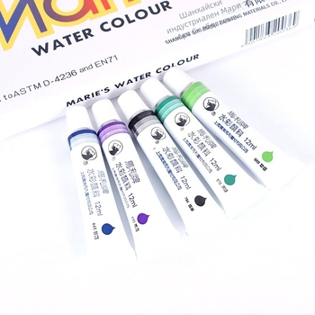 Marley водни бои за акварел - комплект с кутия, 12 ml тръби, варианти: 12/18/24/36 цветове