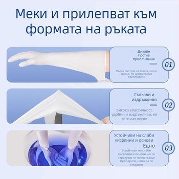 Нитрилни ръкавици за миене на съдове, домашни задачи и пране, здрави, дебели, еднократни