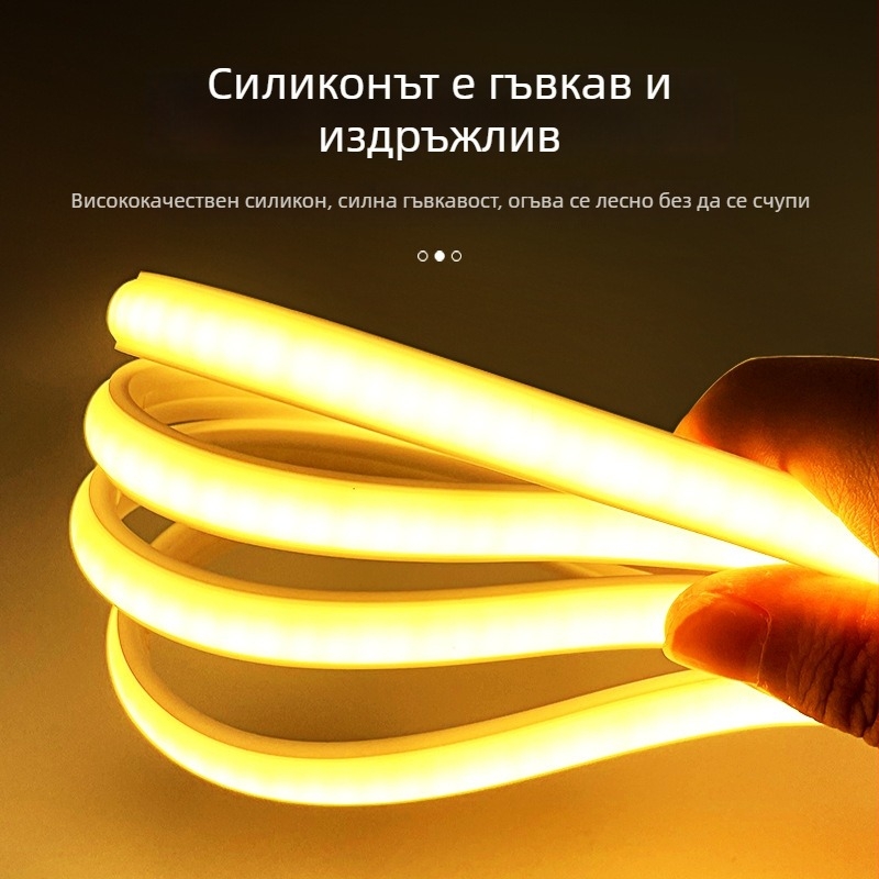 220V COB LED лента, външна водоустойчива, таванова ниша, висока яркост атмосферно осветление, без частици, домашно осветление