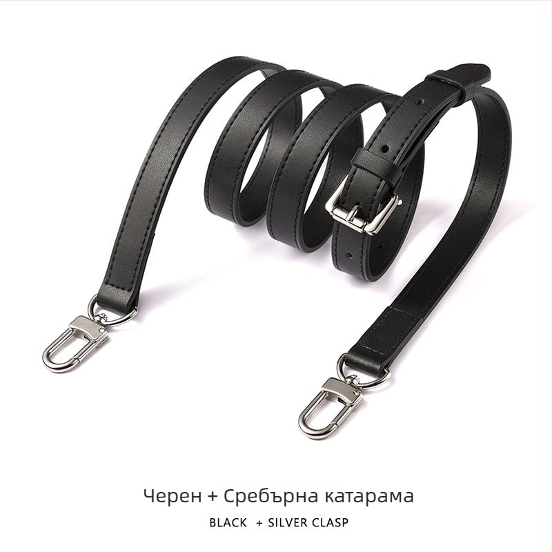 Mahuangshi MHS-A-28 Кожена презрамка за рамо, регулируема, заместителна и широка презрамка за чанта, едноцветна