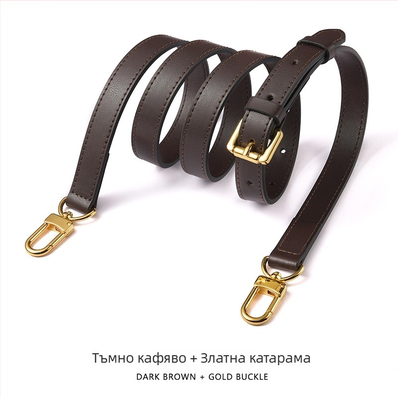Mahuangshi MHS-A-28 Кожена презрамка за рамо, регулируема, заместителна и широка презрамка за чанта, едноцветна