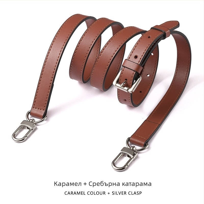 Mahuangshi MHS-A-28 Кожена презрамка за рамо, регулируема, заместителна и широка презрамка за чанта, едноцветна