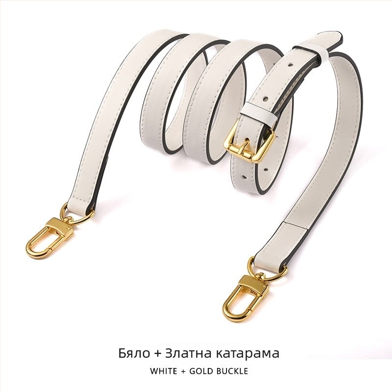 Mahuangshi MHS-A-28 Кожена презрамка за рамо, регулируема, заместителна и широка презрамка за чанта, едноцветна