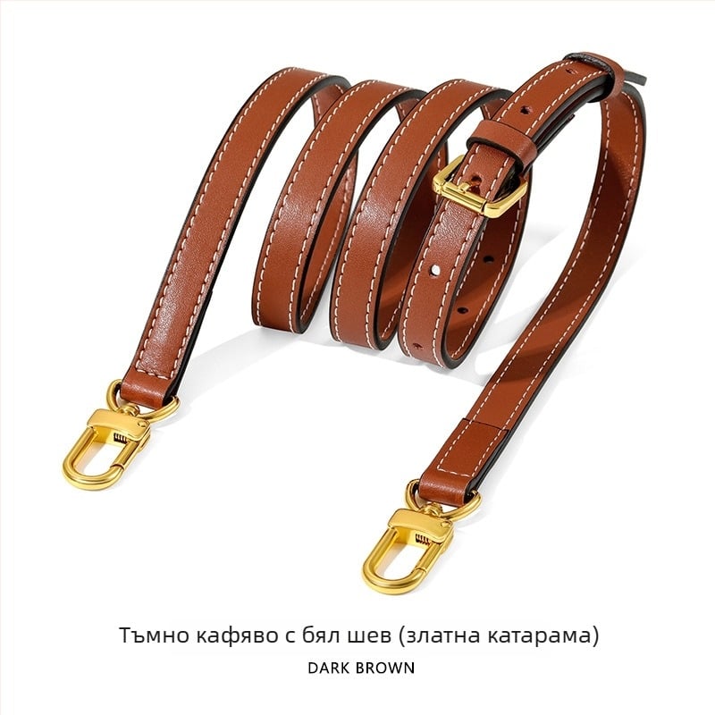 Mahuangshi MHS-A-28 Кожена презрамка за рамо, регулируема, заместителна и широка презрамка за чанта, едноцветна