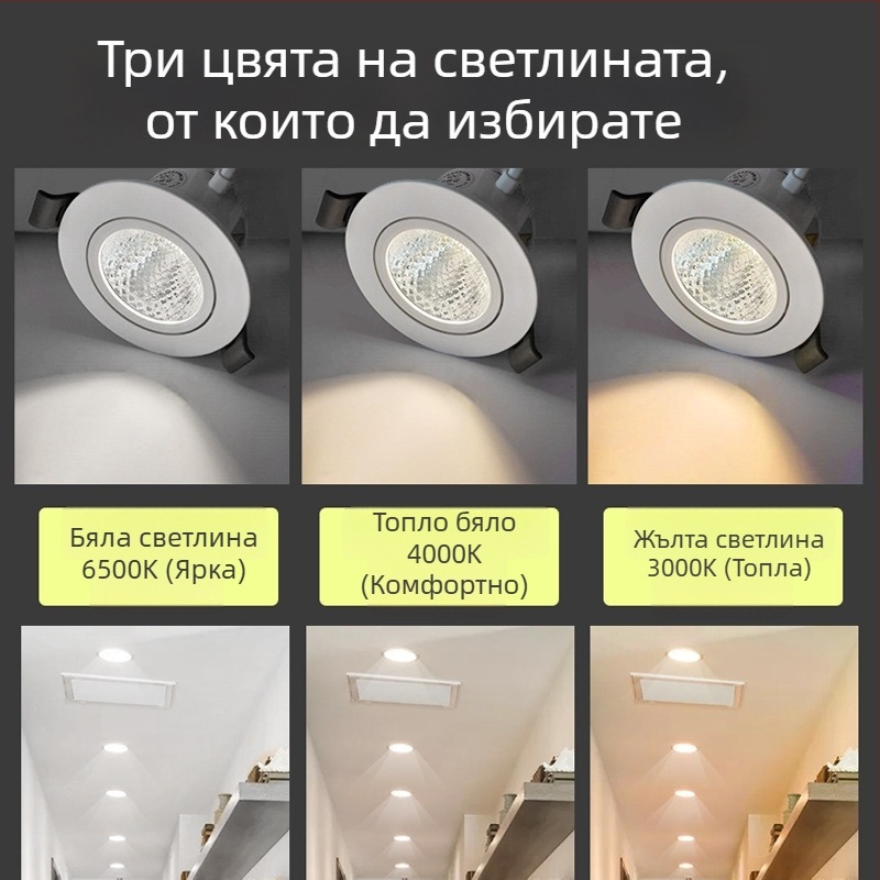 Foshan Lighting LED антибляксова вградена спотова лампа за хол COB таванна светлина