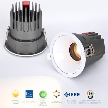 LED прожектор с CRI 98, вградена таванна светлина за дневна, антиблясък, COB стенно осветление за измиване на стени, димер Tang River