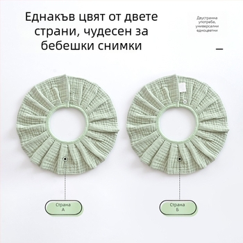 Бебешка попивка за слюни от памук и марля, есенно-зимна, корейски стил, за деца 0–2 години
