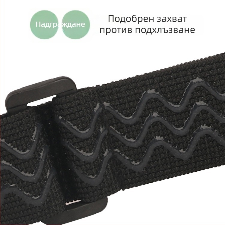 Ботуши над коляното с антиплъзгащи ленти, 3 см широки връзки, антиплъзгащи лепенки и велкро закопчаване