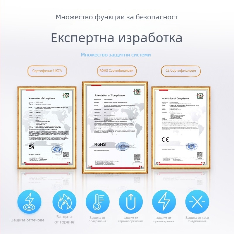 Yohome вертикален мултифункционален интелигентен разклонител за безопасно съхранение