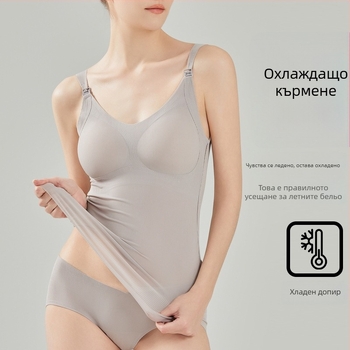 Потник за кърмене за майки – регуливаеми презрамки, лек найлонов плат, корейски стил, пролет-лято 2024