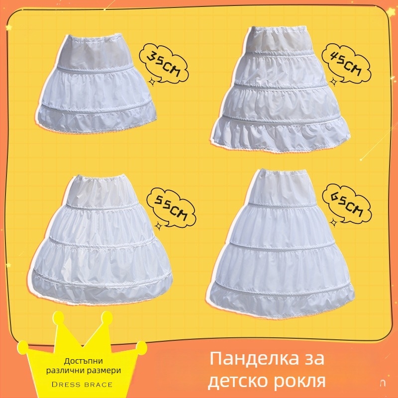 Детска рокля за принцеса с тиу пола и вградена подплата, сценично облекло за деца, полиестер тафта, пролет 2022