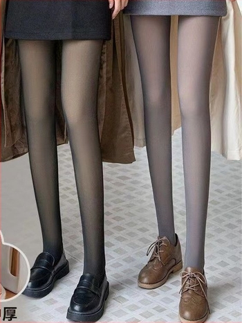 Всичко-в-едно дамски панталони с полиестер, дебели и топли, висока еластичност, тясно прилепване