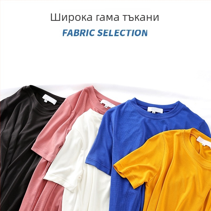 Персонализирано производство на облекло — OEM и пробно базирано по чертежи, плетени тениски с къс ръкав, памук и смеси